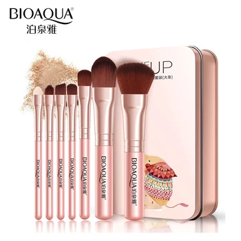 

BIOAQUA Brand 7pcs/Set Makeup Brushes Eye Lip Face Foundation Powder Make Up Brush Kit Soft Fiber Hair Cosmetics Tools With Box