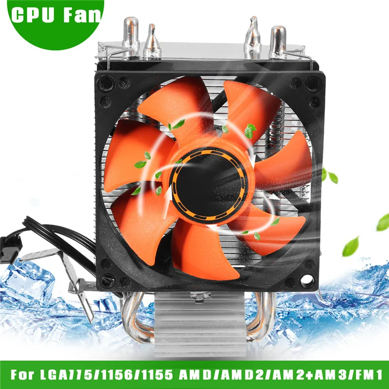 

CPU Cooler Cooling Fan Silent Heatpipes Heatsink Computer CPU Cooling Cooler Radiator For LGA775/1156/1155 AMD/AMD2/AM2+AM3/FM1