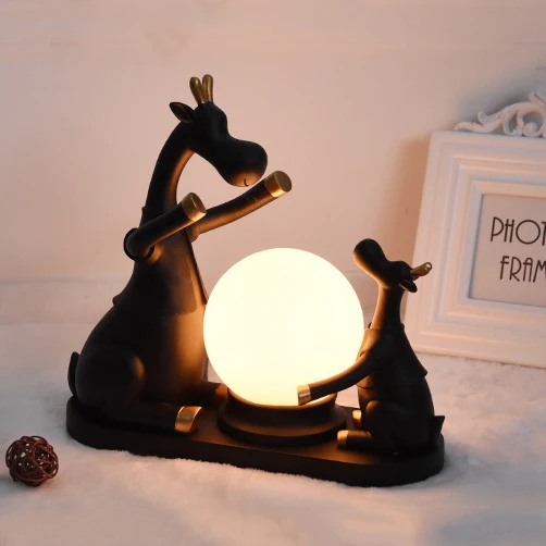 Современное творчество мультфильм искусство олень Decora настольная лампа для