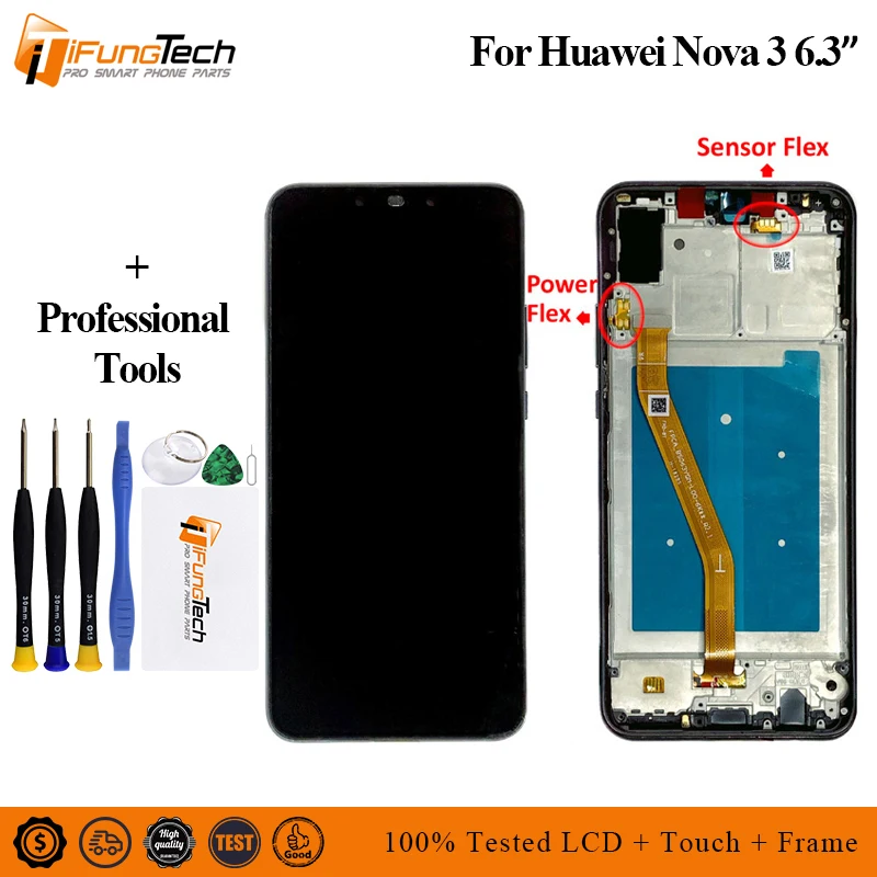 

For Huawei Nova 3 LCD Display Touch Screen Digitizer Assembly PAR-LX9 Replacement PAR-LX1 For Huawei Nova 3 Display PAR-LX9 LCD