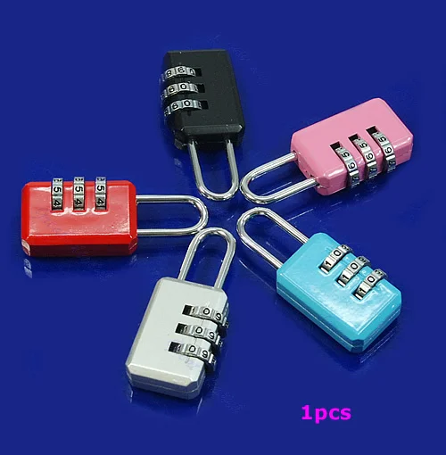 

5pcs/lot Mini 3 Digit Resettable Combination Luggage Suitcase Lock Padlock Gray 05B