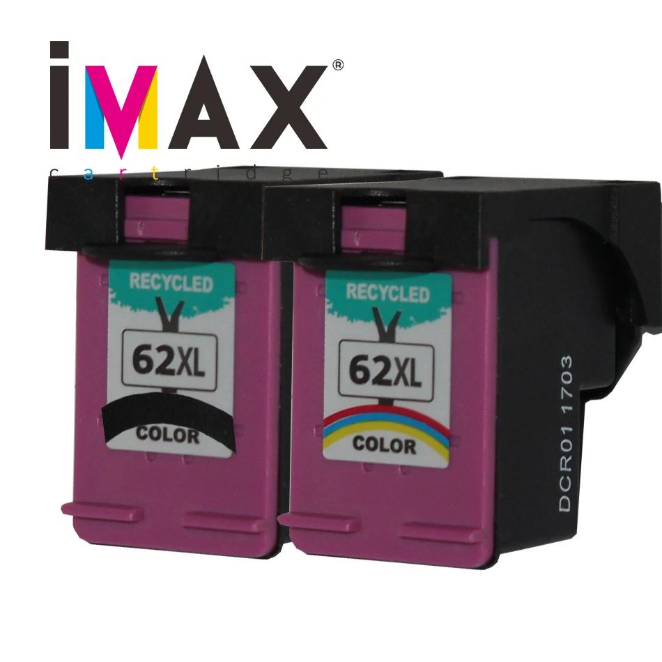 IMAX original body Black+Color Ink Cartridge 62XL FOR HP Printers HP ENVY 5640 5746 8045 5740