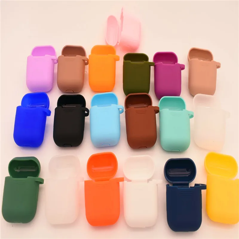 

wireless Bluetooth earphone earbuds case Cover for air Cases Ultra Thin Protector Case Soft Silicone Case for Apple pods