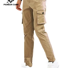 Пионерский лагерь, новинка, брюки карго, Мужская брендовая одежда, одноцветные, с несколькими карманами, повседневные брюки, мужские, качественные, стрейч, хаки, темно-серый, AXX705087