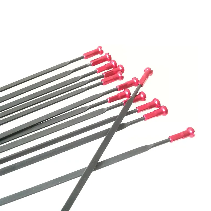 25 pcs/lot red color nipples aero spokes J bend spoke 217/220/222/245/248/250/258/260/265/270