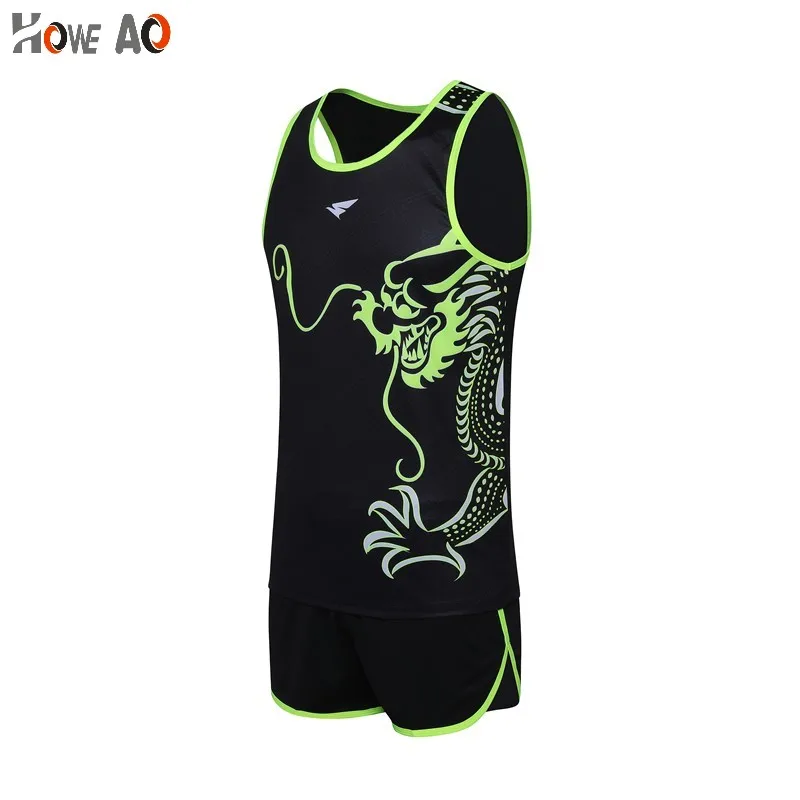 

HOWE AO Dragon pattern track and field suit for summer 2019 Dragon boat training Costume for men and women sprint marathon race