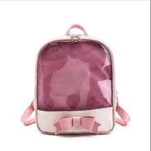 woman Kawaii Transparent Heart Window Lolita Student School Bag Backpack Candy Color Lovely Ita Bags Sweet Cute Bow Girls Gift woman Kawaii Transparent Heart Window Lolita Student School Bag Backpack Candy Color Lovely Ita Bags Sweet Cute Bow Girls Gift