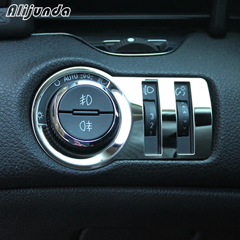 

Stainless Steel Iamp Headlight Switch DecorationSticker Trim Case For Chevrolet Malibu Cruze Trax Opel Mokka ASTRA J Insignia