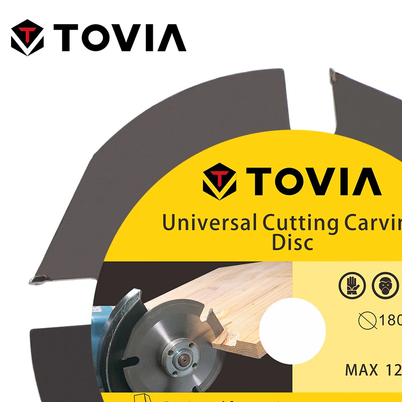 TOVIA 180mm Универсальный Пильный Диск по Дереву для УШМ 7inch 22.22mm по Газобетону Гипсокартону Пластику лезвия лезвие алмазный диск пилы для распиловки древесины реноватор блейд пильный по дереву диски болгарки