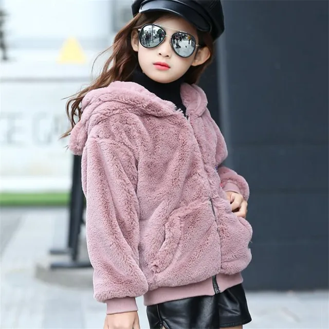 Baby Fur New Girl Rabbit Fur Clothes Imitation Fox Fur Coat Kids Warm ...