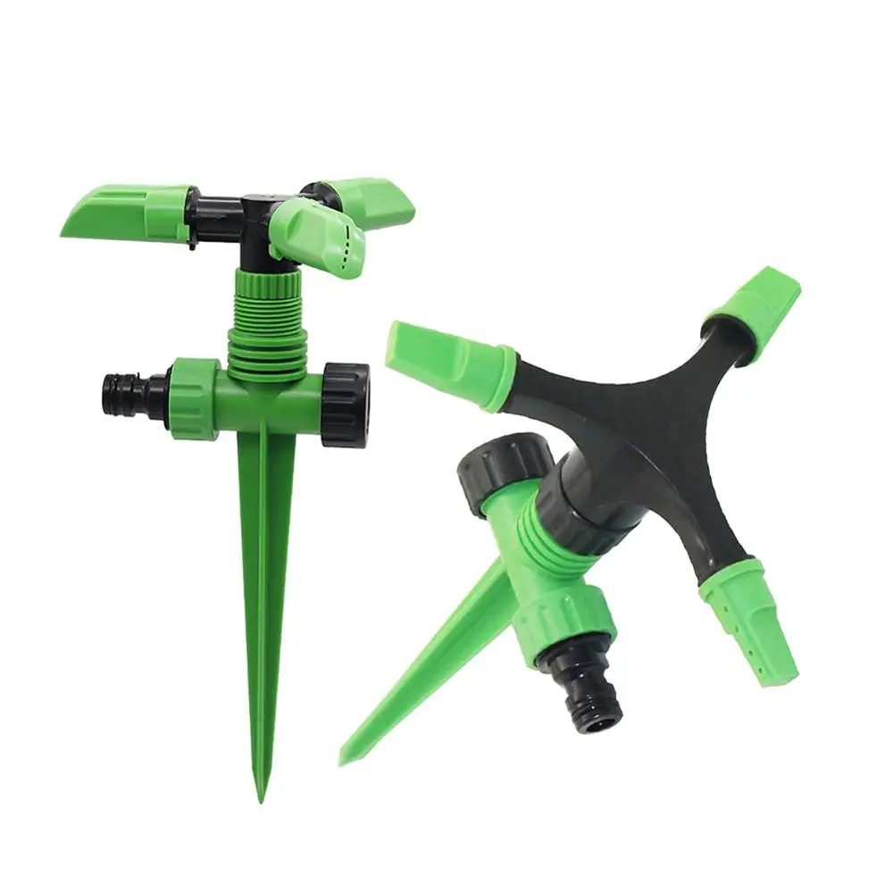 

2 Pcs Automatic 360 Degree Spiked Rotating Sprinklers 3-Arm Circle Spray Watering Nozzles Garden Agriculture Irrigation Device