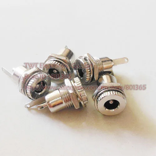

DC jack, DC Chassis socket Plug connector 5.5/2.5 Metal ,Heavy Duty DC Power Metal Chassis Socket 2.5mm,20Qty Free shipping