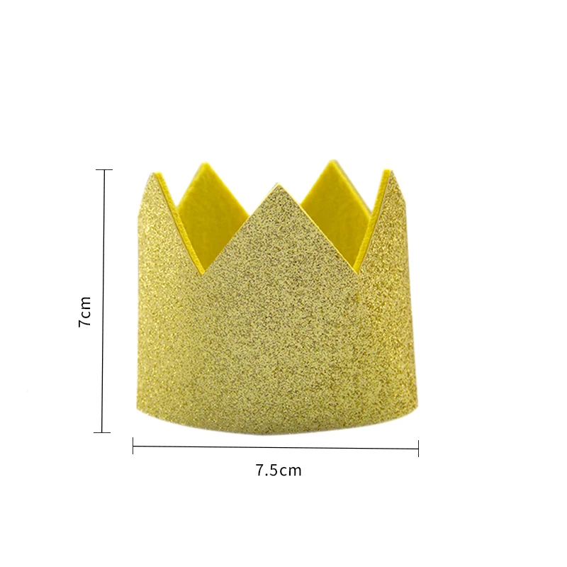 5 шт./лот, 5 цветов, искусственная мини-фетровая блестящая корона для детей на день рождения, самодельные Украшения, декоративные аксессуары для волос