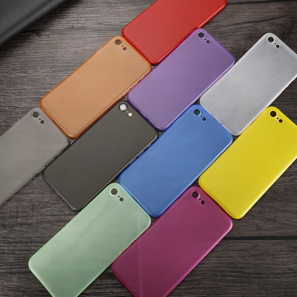 

Ultra thin Multicolor PP Soft Cover Case For iPhone 6 6S 7 Plus 5 5S Anti-fingerprint Back Shockproof Phone Case for iPhone 7