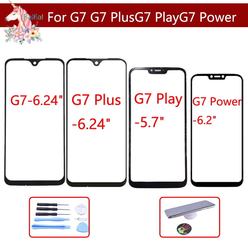 Для Motorola Moto G7 Plus Play Power сенсорный экран передняя внешняя стеклянная панель
