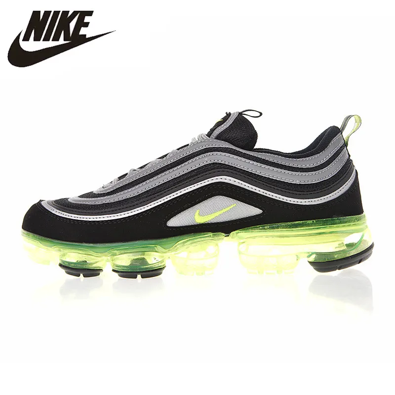 

Nike Air VaporMax 97 Men's Running Shoes White / Black & Green Wear-resistant Breathable Shock Absorbing AJ7291 100 AJ7291 001