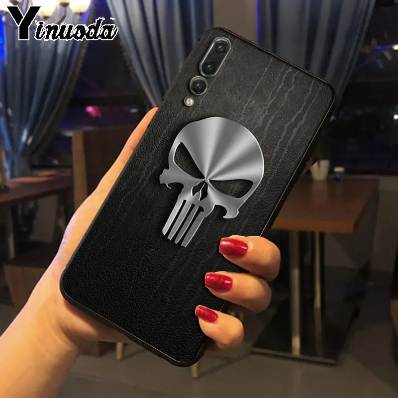 Yinuoda Каратель маска череп аксессуары для телефона чехол Huawei honor 8x 7a P20Lite P10 Plus Mate10Lite