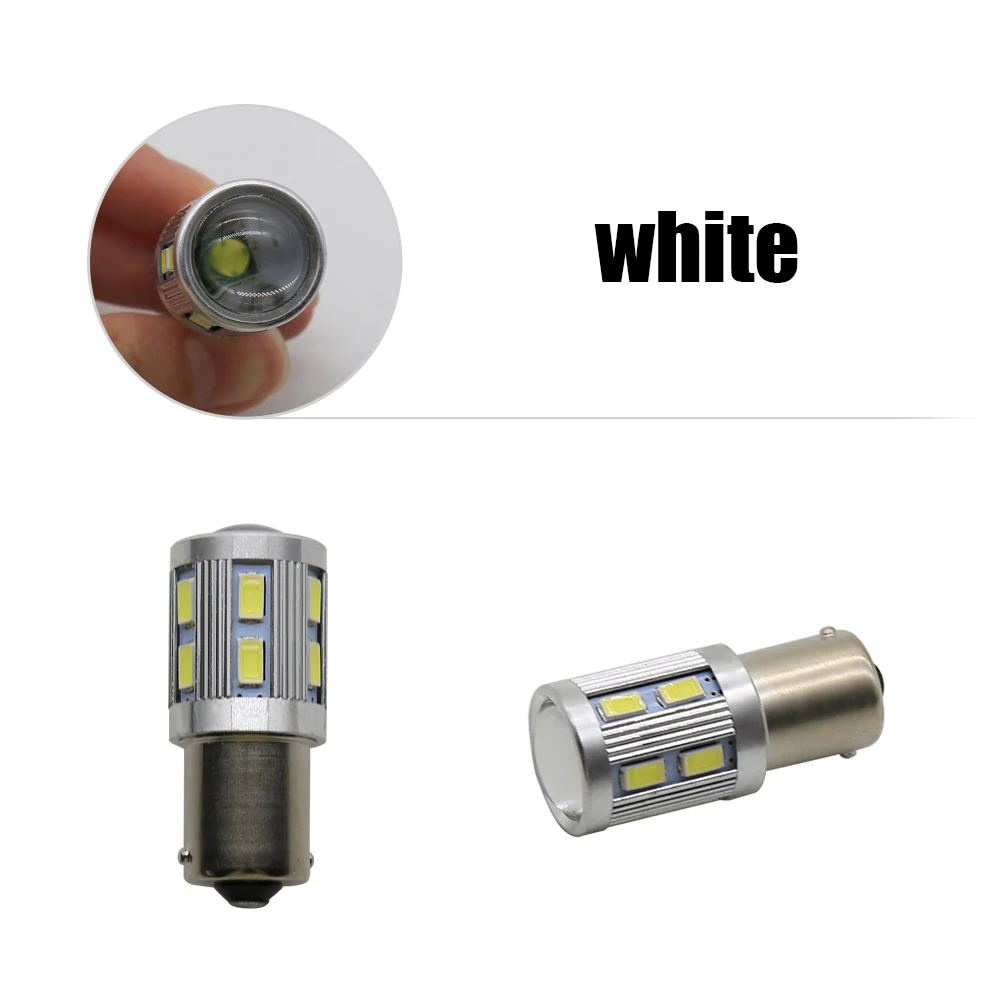 Светодиодные лампы EURS 10 Вт 1156 BA15S P21W 5630 12 SMD указатели поворота задний фонарь