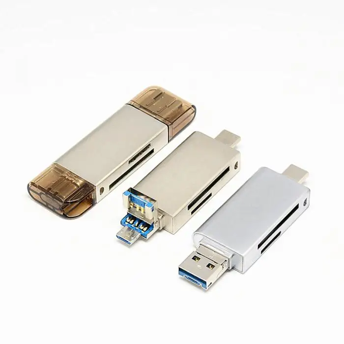 Micro SD считыватель карт OTG адаптер Тип C Micro USB SD/TF Card Reader для MacBook портативных ПК JLRJ88