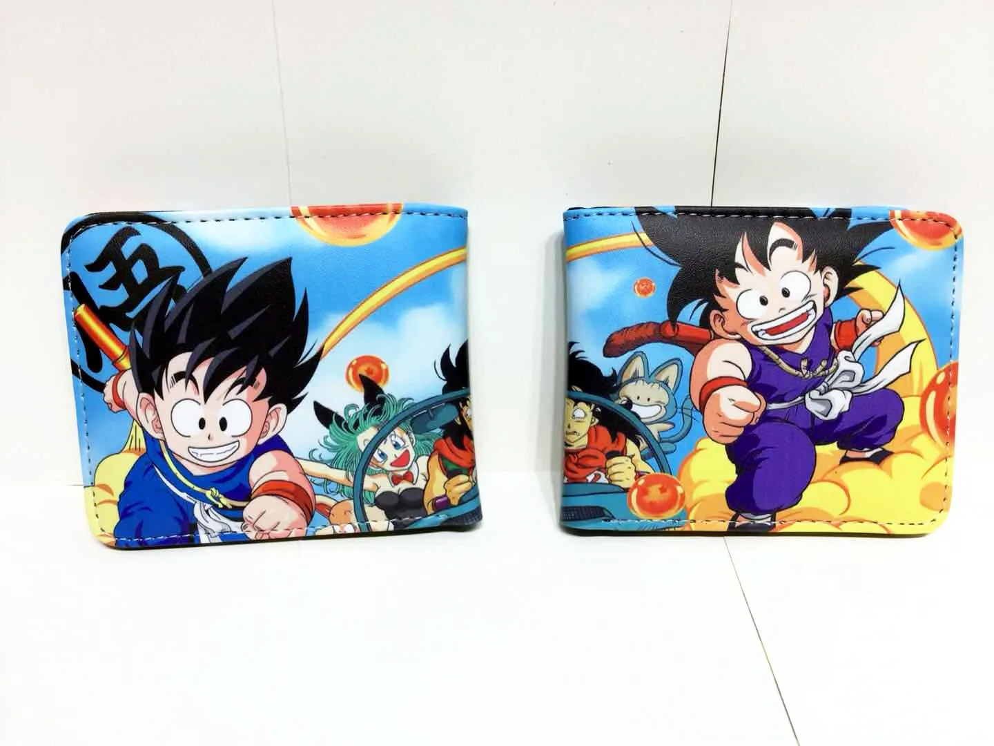 Аниме Dragon Ball и super Goku кошелек Pu короткий двойной фото держатель для карт для мужчин и женщин монета карман на молнии мультфильм сумочка с принтом - Цвет: 06