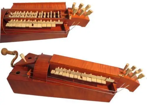 

Hand Made solid wood 6 strings 24 keys Hurdy Gurdy free rosin