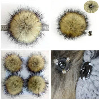 

1 PCS Unisex Women Men Faux Fake Fur Hair Ball Fluffy Pompom Hat Clothing Bag Shoes Cap Accessories Decoration