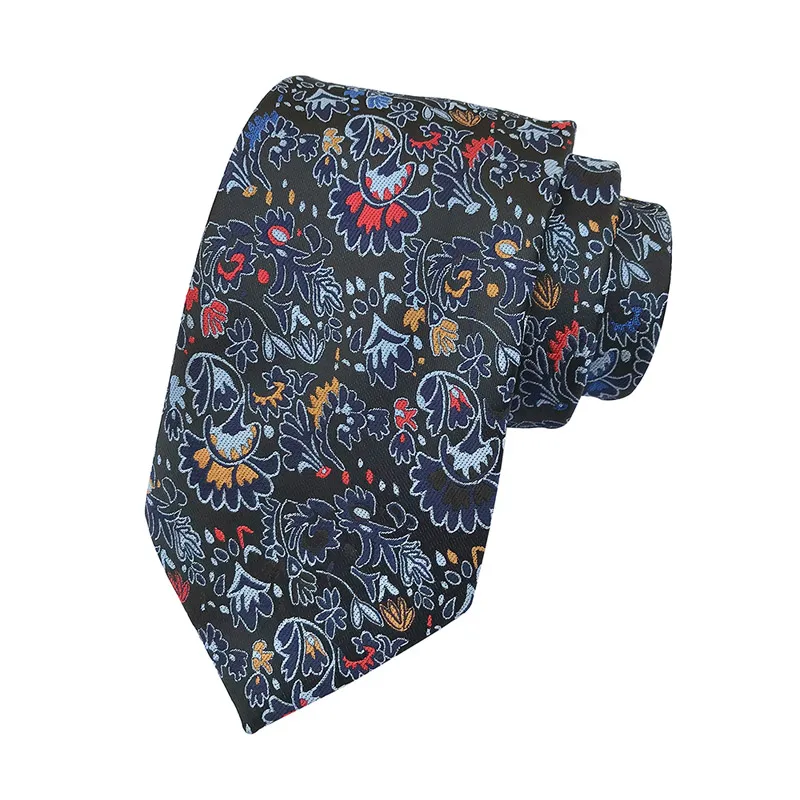 8 см мужские галстуки Полосатый шелковый галстук Пейсли Цветочные жаккардовые тканые галстуки для мужчин формальные деловые свадебные галстуки - Цвет: PT05