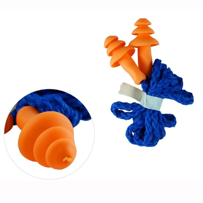 

10PCS Authentic Soft Silicone Corded Ear Plugs Noise Reduction Christmas Tree Earplugs Protective Earmuffs