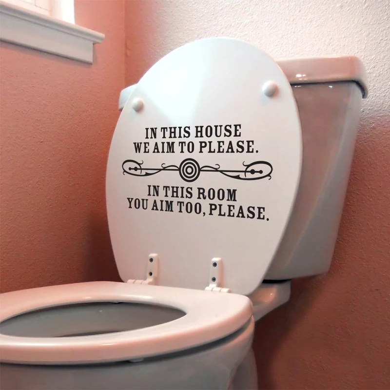 Creative Art Bathroom Wall sticker Home Decor Toilet Decal DIY