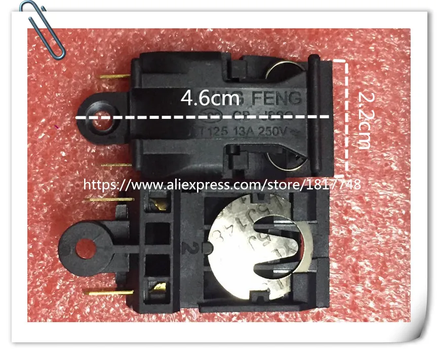 

Free Shipping 5PCS/LOT ZL-189-A T125 13A 250V Electric kettle switch, electric kettle, temperature controller, steam switch