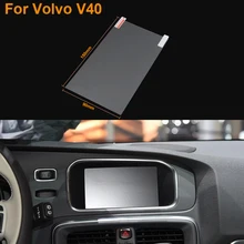 Car Styling 7 Inch GPS Navigation Screen Steel Protective Film For Volvo V40 Control of LCD Screen Car Sticker