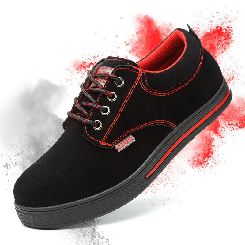 بقرة جلد الغزال أحذية أمان الرجال الصلب Toecap الصلب نعل سلامة الأحذية تنفس أحذية عمل الرجال أزياء حذاء خفيف زائد Size35-46 بقرة جلد الغزال أحذية أمان الرجال الصلب Toecap الصلب نعل سلامة الأحذية تنفس أحذية عمل الرجال أزياء حذاء خفيف زائد Size35-46