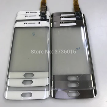 

2pcs LCD Touch Screen Digitizer Panel For SM S6 edge Front Glass with flex cable Replacement For mobile phone repair