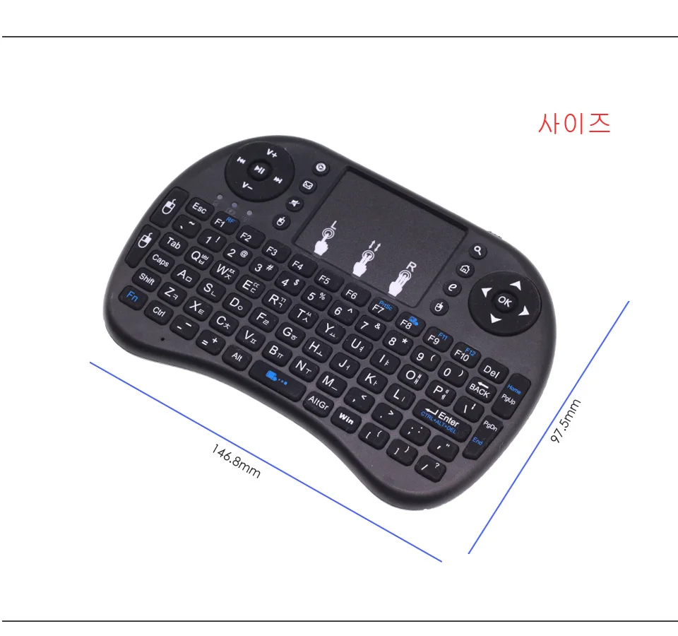 Корейская клавиатура i8 2,4 ГГц мини беспроводная клавиатура воздушная мышь с тачпадом для Android tv Box/Ноутбуки/мини ПК teclado inalambrico