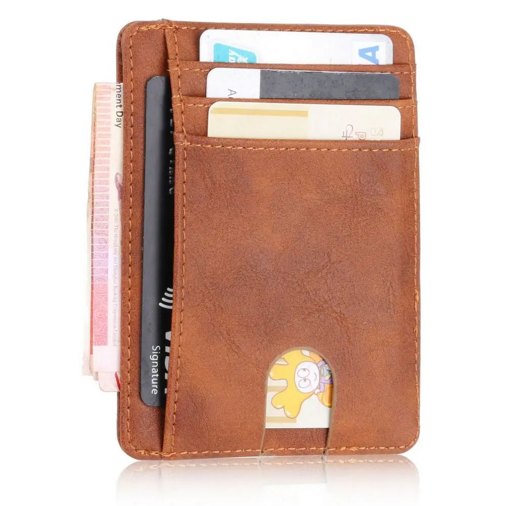 TRASSORY для мужчин женщин небольшой банк путешествия кожаный чехол для визитных карт тонкий Rfid легкий передний пакет бумажник