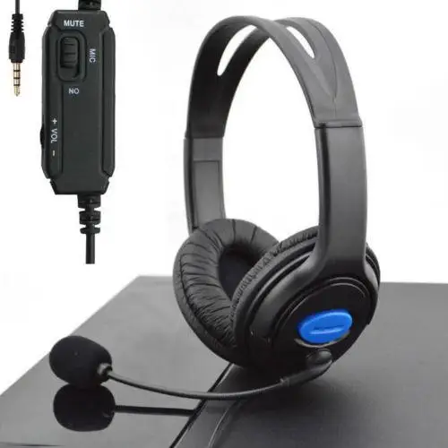 EastVita 1PC 3.5mm Stereo Wired Gaming Headset Headphones with Mic for PS4 for Sony PlayStation