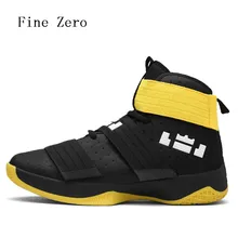 Fine Zero Мужская баскетбольная обувь воздухопроницаемые мужские спортивные кроссовки высокие дышащие кроссовки кожаные мужские уличные Высокие Топы