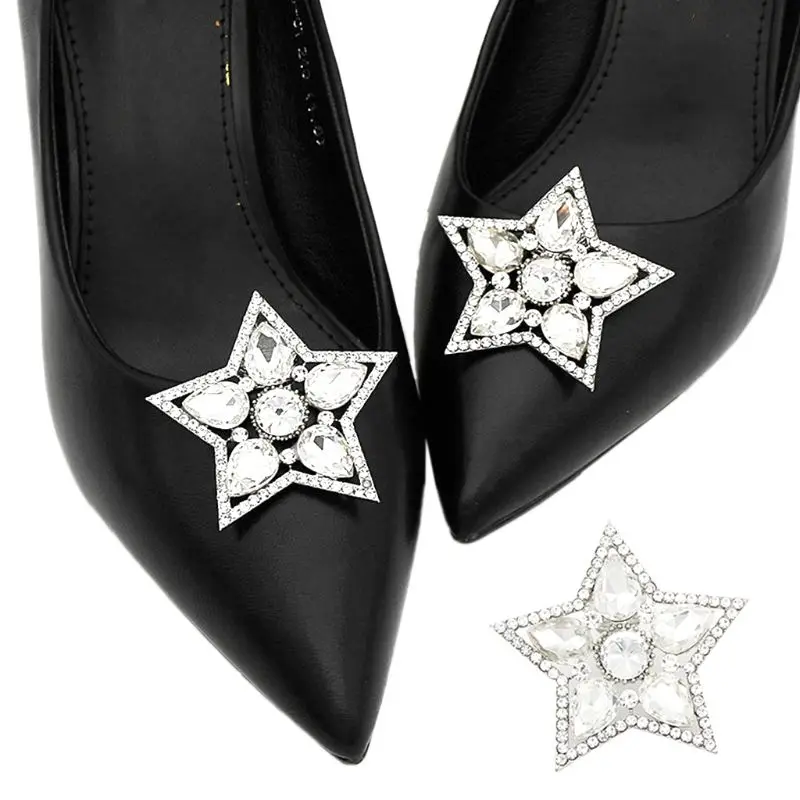 

Shoe Clip Removable Star Rhinestone DIY High Heels Decoration Charms Fashion Luxury Buckle Women Lady Accessories Shoe Clips