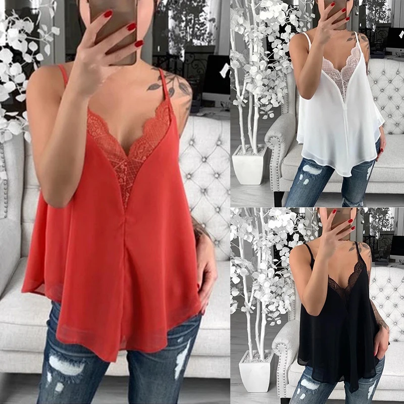 Для женщин Топик с низким вырезом на спине Однотонная повседневная обувь летние топы женские без рукавов с открытыми плечами пикантные с v-образным вырезом модные кофточки SJ2258U