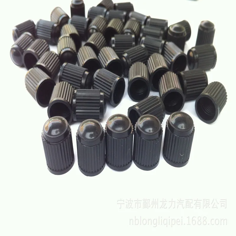 

100% Brand New High Quality 100pcs Black Plastic Dust Valve Caps Bike Car Wheel Tyre Van Covers Seal Air Motorcycle