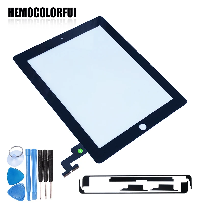 

Touch Screen For iPad2 3 4 5 /Air A1395 A1396 A1397 Digitizer Front Pane Replacement Touchscreen + Middle Frame