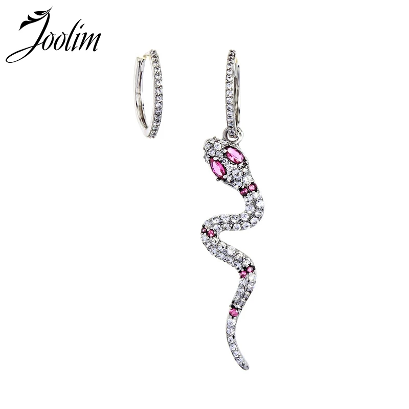 

Joolim Cubic Zirconia Crystal Snake Earring Asymmetric Earring High End Earrings for Women