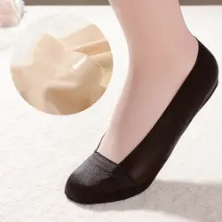 Японские новые шелковые дышащие невидимые носки с закрытым носком, на плоской подошве Нескользящие нескользящие носки