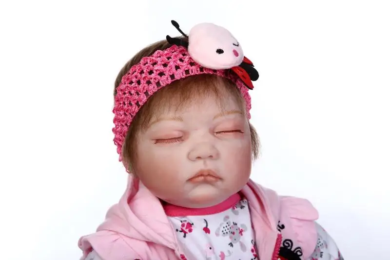 NPKCOLLECTION Reborn Baby Doll игрушка 2" реалистичные силиконовые новорожденные младенцы закрытые глаза Настоящее прикосновение мягкая ткань тела Bebe Bonecas