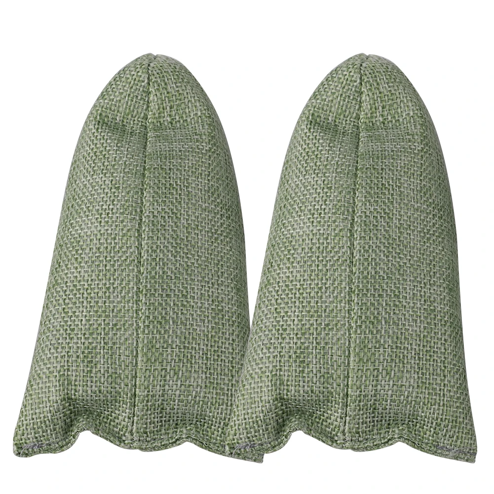 2 шт очиститель обуви бамбуковый уголь мешок для обуви штекер запаха дезодорант сухой дезодорант натуральный воздух очищающий льняной мешок - Цвет: Зеленый