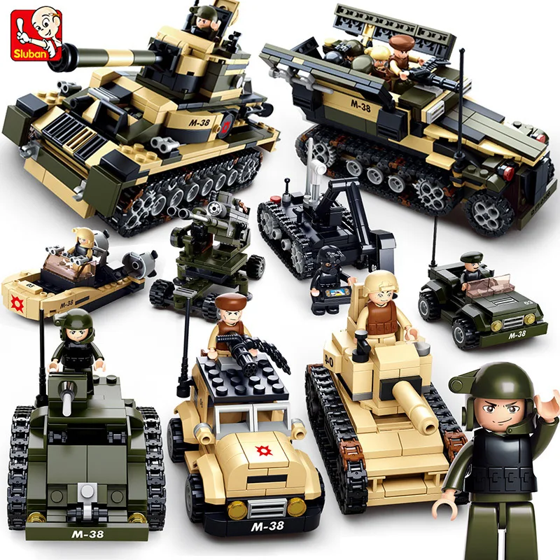 8 IN 1 Military Tank Building Blocks Sets Compatible LegoINGs Army Aircraft Gun Soldiers Bricks Educational Toys for Children 8 IN 1 Military Tank Building Blocks Sets Compatible LegoINGs Army Aircraft Gun Soldiers Bricks Educational Toys for Children