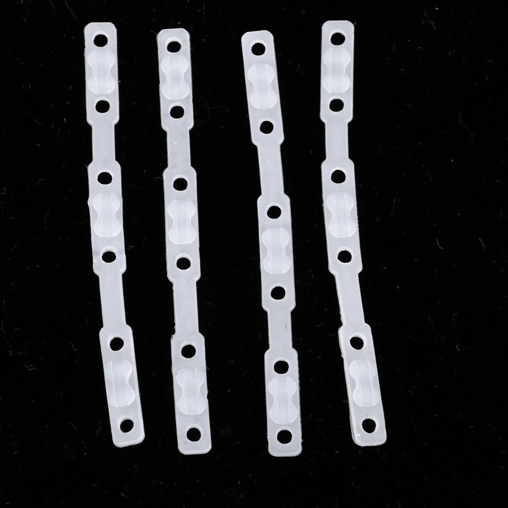 4pcs Soft Silicone Badminton Racket Grommets Eyelets Restringing Tube Accessory String Frame Guard