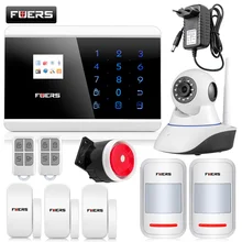 IOS Android APP Control Touch Keypad Alarm Kit Quad Band GSM PSTN Home Security Burglar Alarm System Wireless Wired Alarm