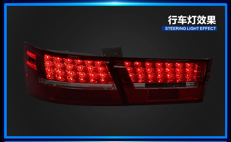 Excellent D-YL Car Styling Accessories for Hyundai Sonata NF LED Taillights 2006-2013 Sonata NF Tail Light Rear Lamp DRL+Brake+Park+Signal 4