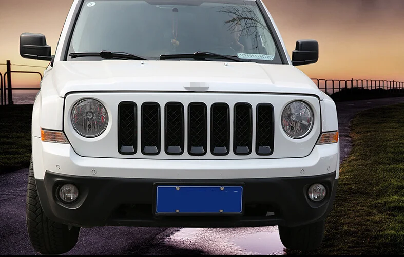 

7pcs Black ABS Front Grille Grill Frame Cover For Patriot 2011-2015